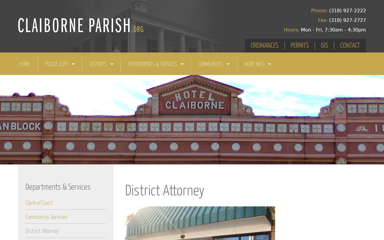 Claiborne Parish arrest history district attorney prosecution channel