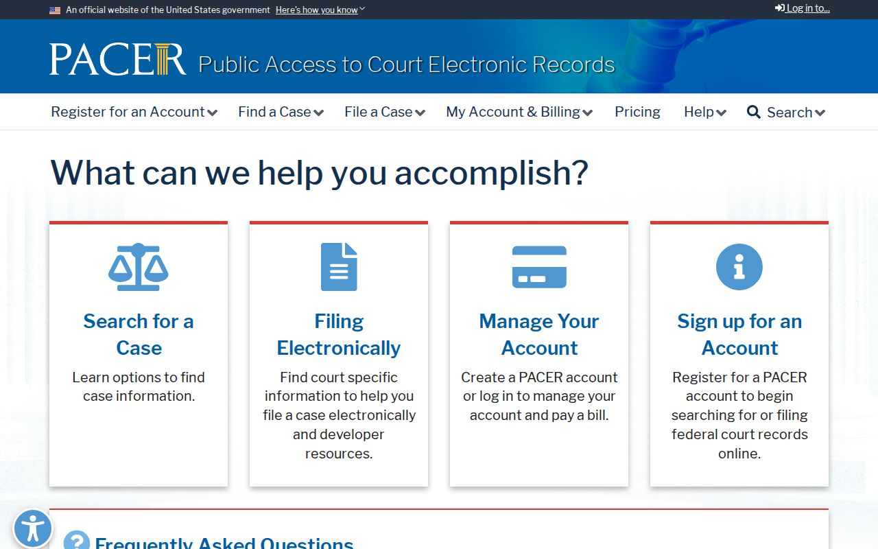 Claiborne Parish criminal court cases PACER federal access